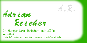 adrian reicher business card